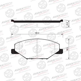 Колодки тормозные дисковые Avantech (противоскрипная пластина в компл.) AV1901