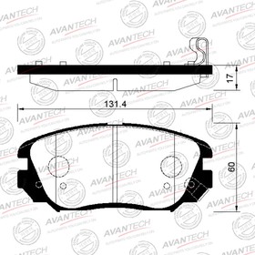 

Колодки тормозные дисковые Avantech (противоскрипная пластина в компл.) AV203