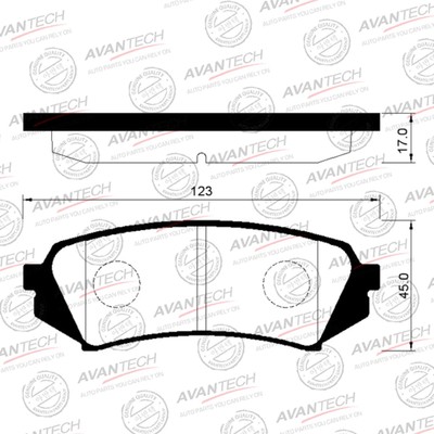 Колодки тормозные дисковые Avantech (противоскрипная пластина в компл.) AV250