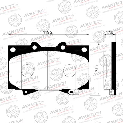 Колодки тормозные дисковые Avantech (противоскрипная пластина в компл.) AV251