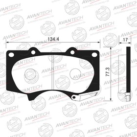 Колодки тормозные дисковые Avantech (противоскрипная пластина в компл.) AV269