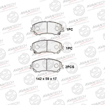 Колодки тормозные дисковые Avantech (противоскрипная пластина в компл.) AV301