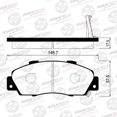 Колодки тормозные дисковые Avantech (противоскрипная пластина в компл.) AV573