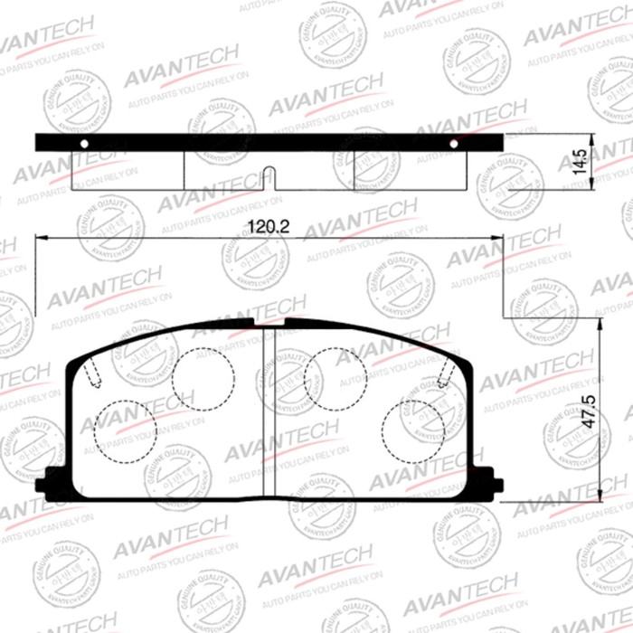 Колодки тормозные дисковые Avantech AV756 - Фото 1