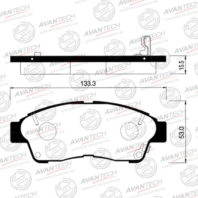 Колодки тормозные дисковые Avantech (противоскрипная пластина в компл.) AV795