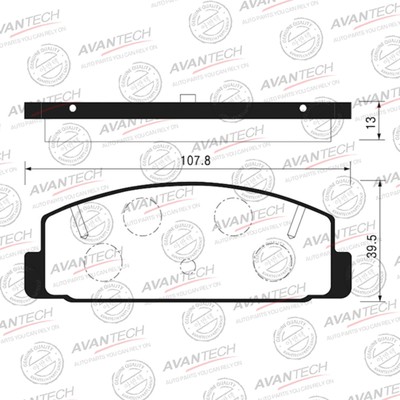 Колодки тормозные дисковые Avantech (противоскрипная пластина в компл.) AV923