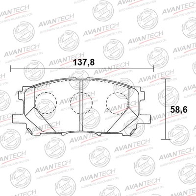 Колодки тормозные дисковые Avantech (противоскрипная пластина в компл.) AV957