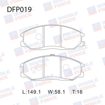 Колодки тормозные дисковые Double Force DFP019