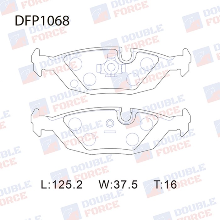 Колодки тормозные дисковые Double Force DFP1068 - Фото 1