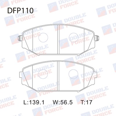 Колодки тормозные дисковые Double Force DFP110