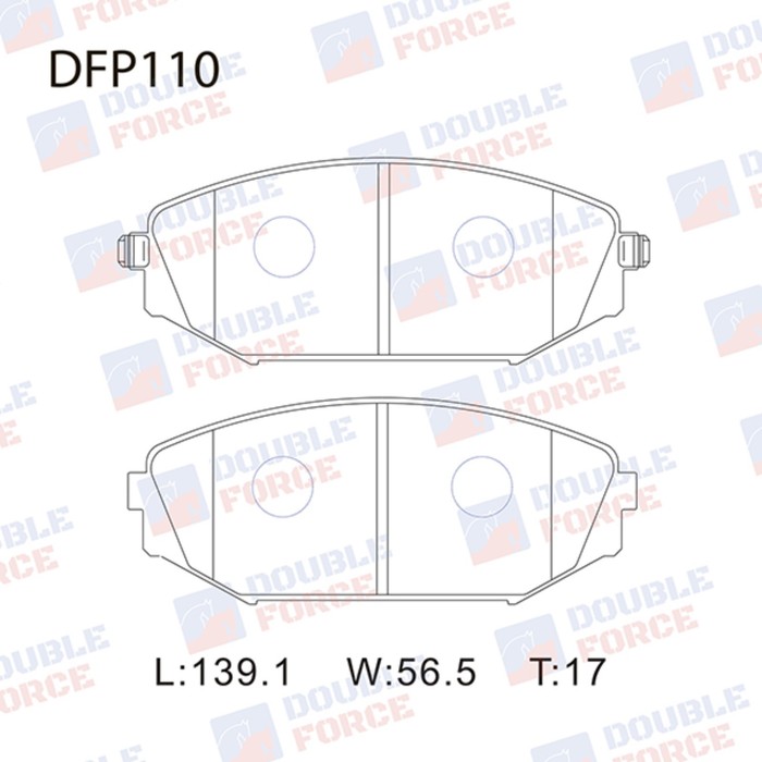 Колодки тормозные дисковые Double Force DFP110 - Фото 1