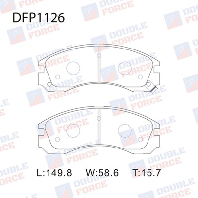 Колодки тормозные дисковые Double Force DFP1126