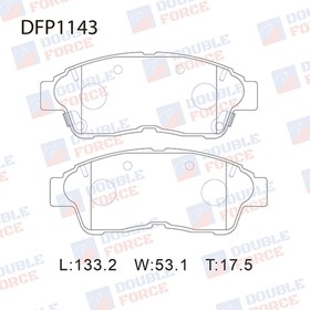 Колодки тормозные дисковые Double Force DFP1143