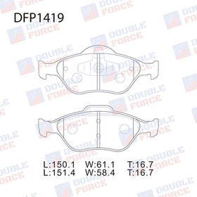 Колодки тормозные дисковые Double Force DFP1419