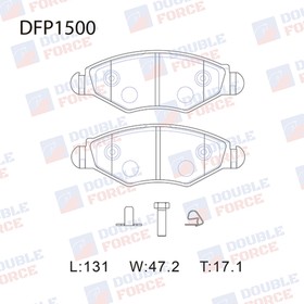 Колодки тормозные дисковые Double Force DFP1500 7659495