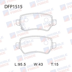 Колодки тормозные дисковые Double Force DFP1515