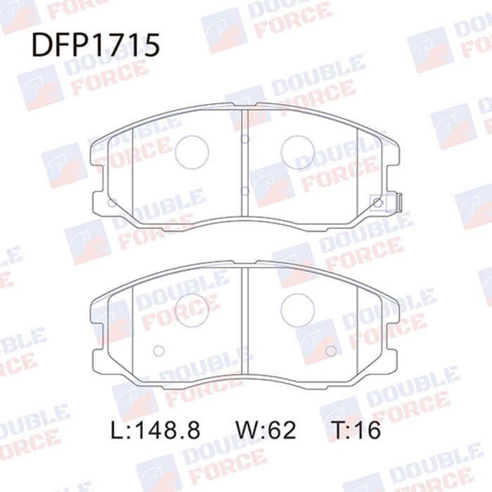 Колодки тормозные дисковые Double Force DFP1715