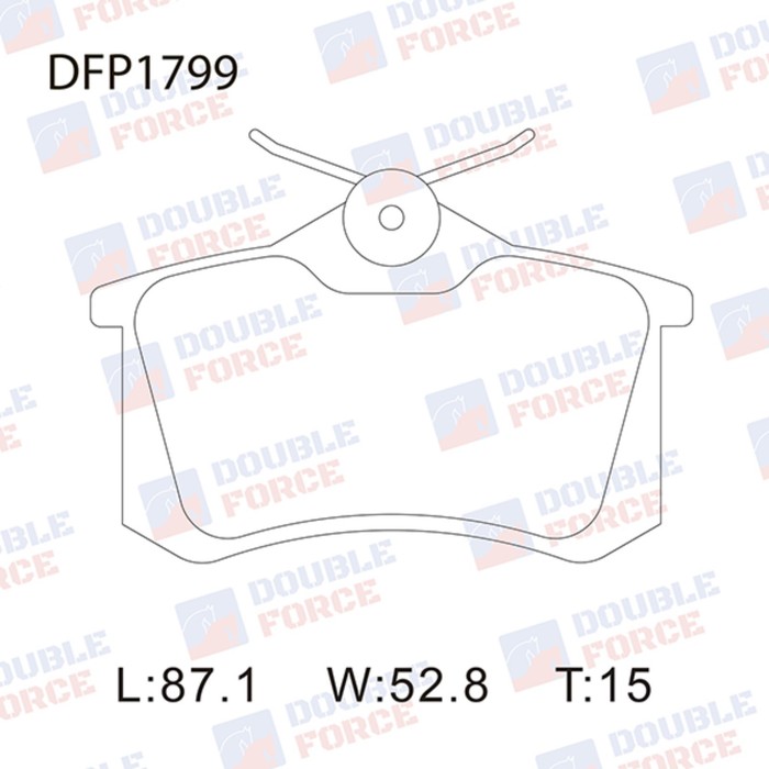 Колодки тормозные дисковые Double Force DFP1799 - Фото 1