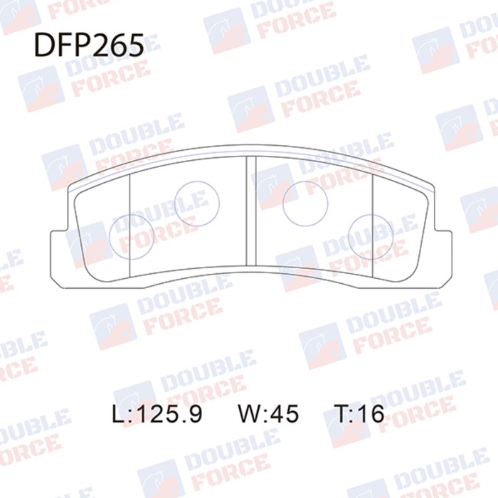 Колодки тормозные дисковые Double Force DFP265 - Фото 1