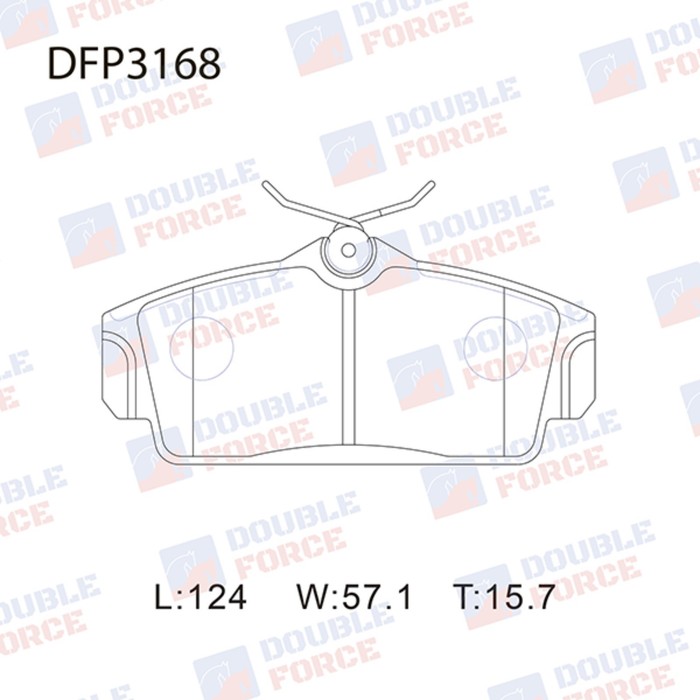 Колодки тормозные дисковые Double Force DFP3168 - Фото 1