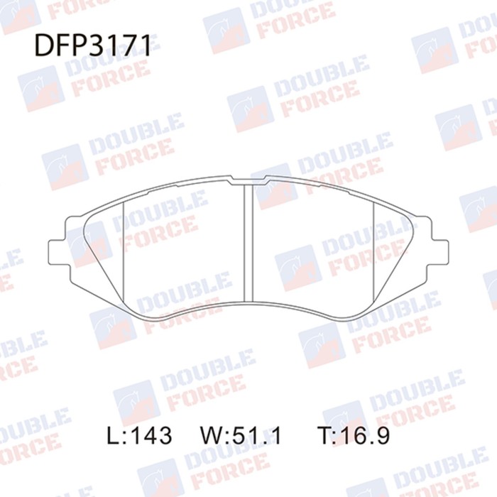 Колодки тормозные дисковые Double Force DFP3171 - Фото 1