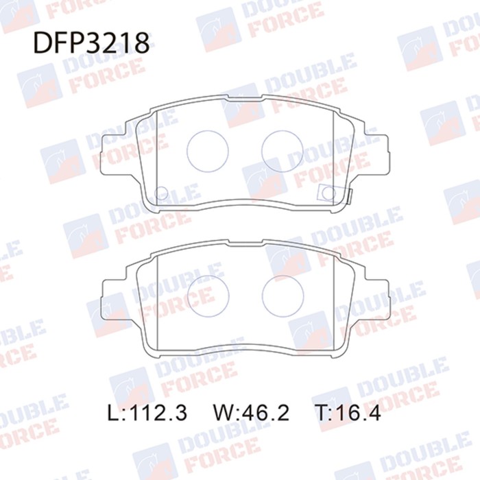 Колодки тормозные дисковые Double Force DFP3218 - Фото 1