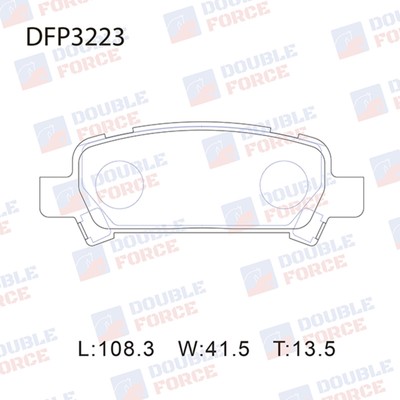 Колодки тормозные дисковые Double Force DFP3223