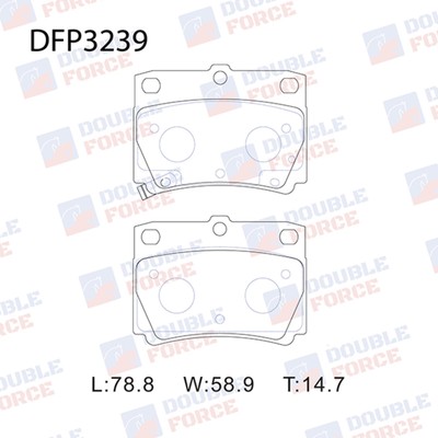 Колодки тормозные дисковые Double Force DFP3239