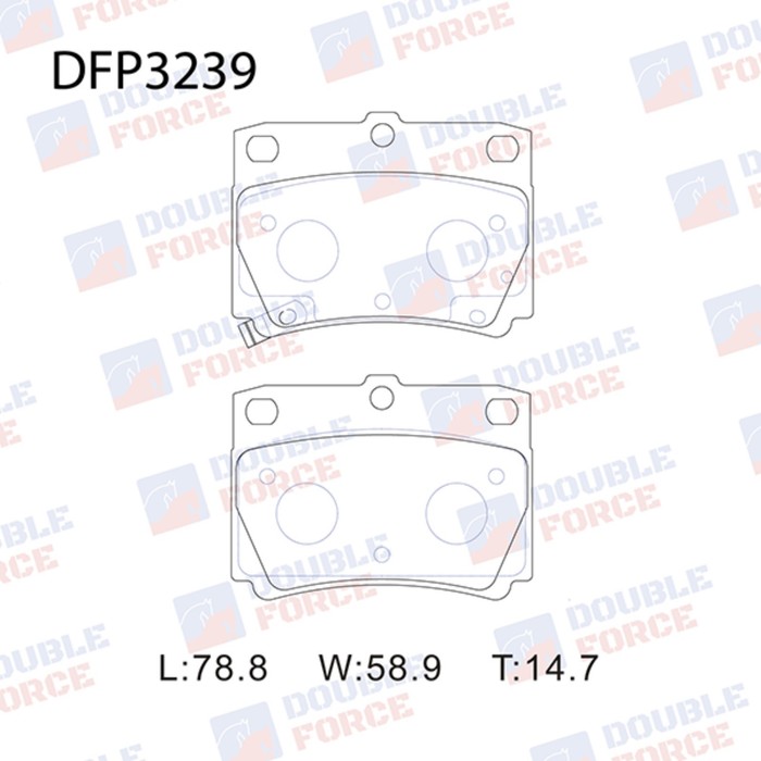Колодки тормозные дисковые Double Force DFP3239 - Фото 1