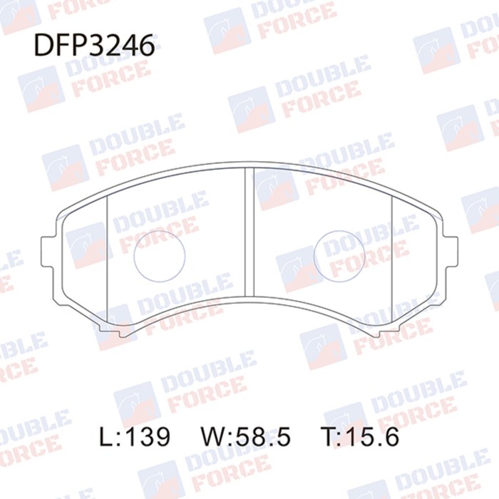 Колодки тормозные дисковые Double Force DFP3246 - Фото 1