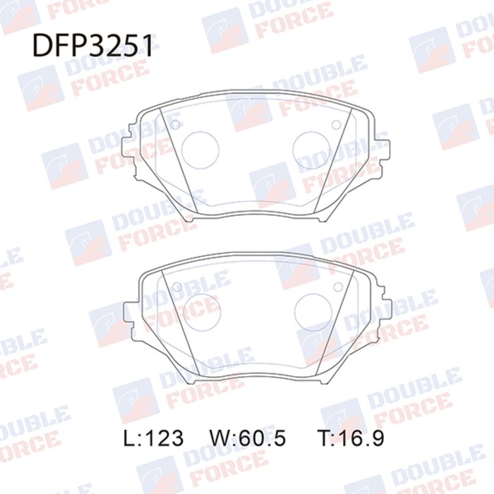 Колодки тормозные дисковые Double Force DFP3251 - Фото 1