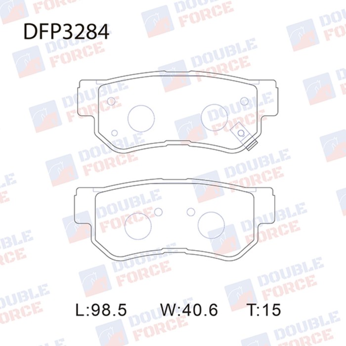 Колодки тормозные дисковые Double Force DFP3284 - Фото 1