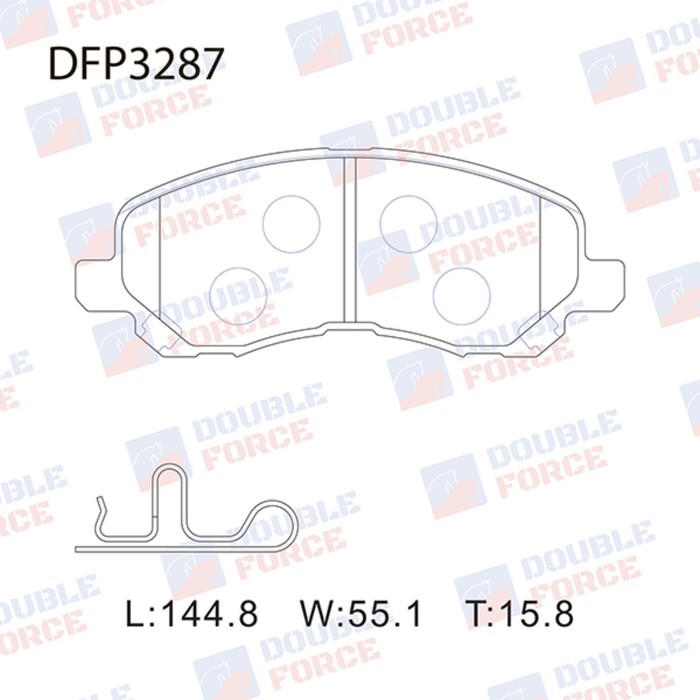 Колодки тормозные дисковые Double Force DFP3287