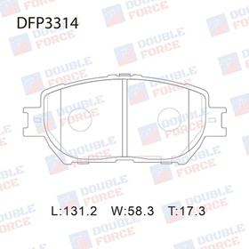 Колодки тормозные дисковые Double Force DFP3314