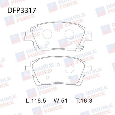 Колодки тормозные дисковые Double Force DFP3317
