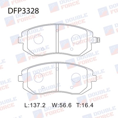 Колодки тормозные дисковые Double Force DFP3328