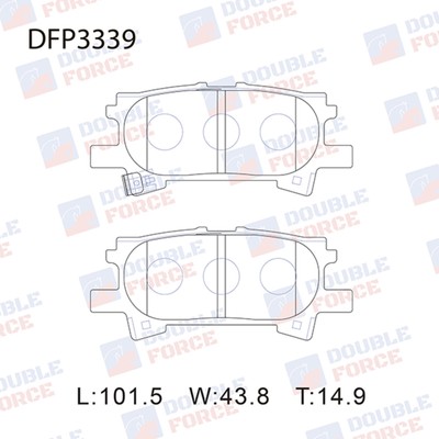 Колодки тормозные дисковые Double Force DFP3339