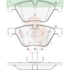 

Дисковые тормозные колодки R BRAKE RB1683