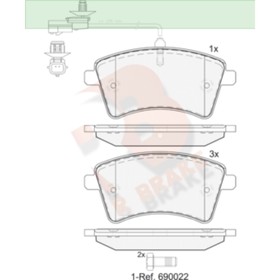

Дисковые тормозные колодки R BRAKE RB1854-203
