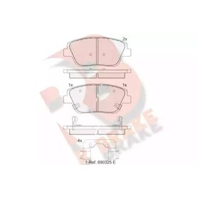 

Дисковые тормозные колодки R BRAKE RB2136