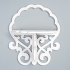 Полка Арт 2, резная, 38х32х15,  Белая 7652408