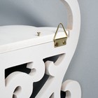 Полка Арт 2, резная, 38х32х15,  Белая 7652408