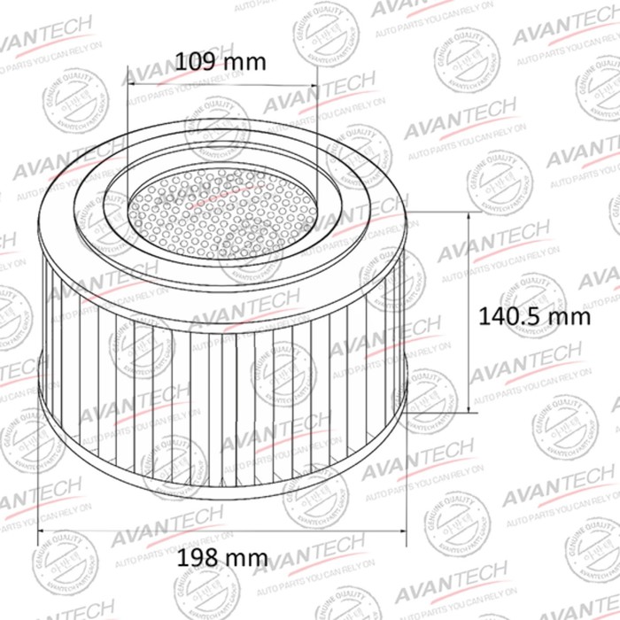 Фильтр воздушный Avantech AF0145 - Фото 1