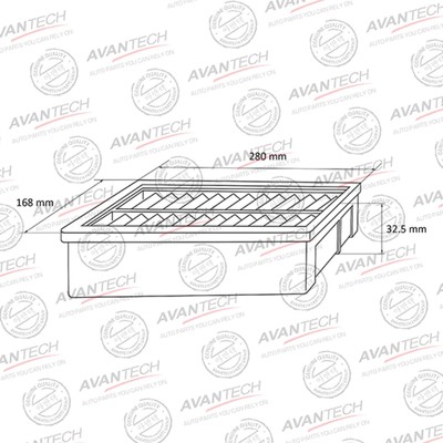 Фильтр воздушный Avantech (с пропиткой) NISSAN