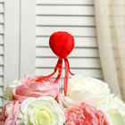 Сувенир на палочке бархат d=4,5 см "Роза", красный - Фото 1