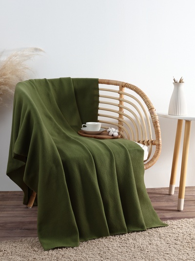 Плед «Экономь и Я» зелёный 150×180 см, 160 г/м², 100% п/э