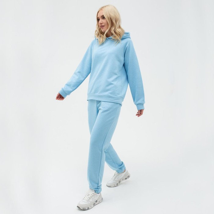 Костюм женский (толстовка и брюки) MIST, р. 52-54, голубой 52774