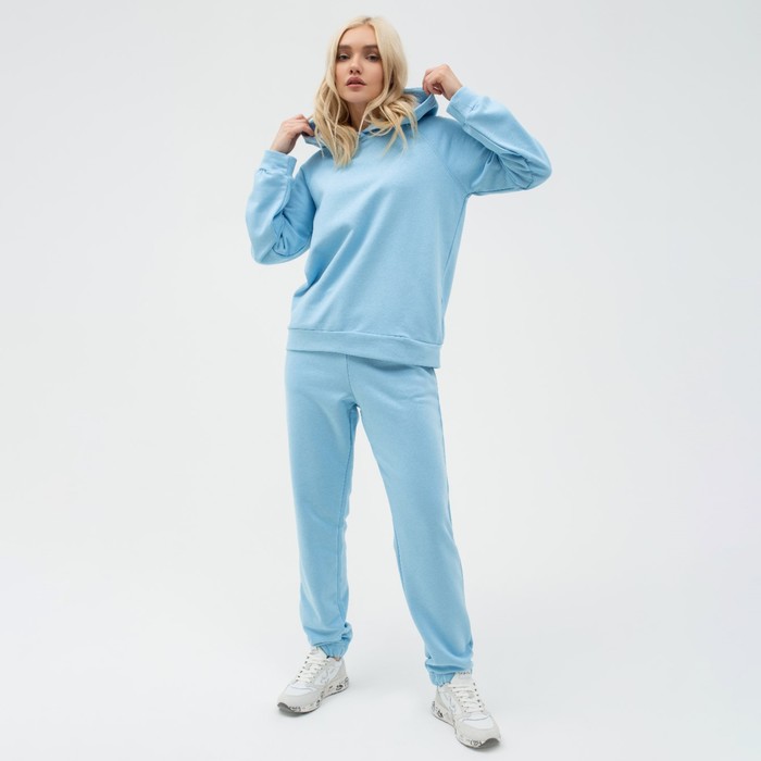 Костюм женский (толстовка и брюки) MIST, р. 52-54, голубой 52774