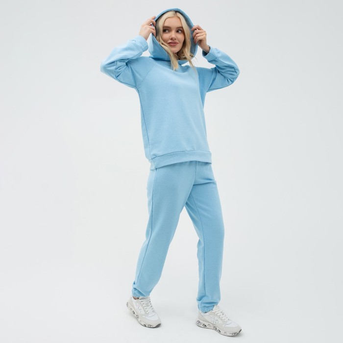 Костюм женский (толстовка и брюки) MIST, р. 52-54, голубой 52774