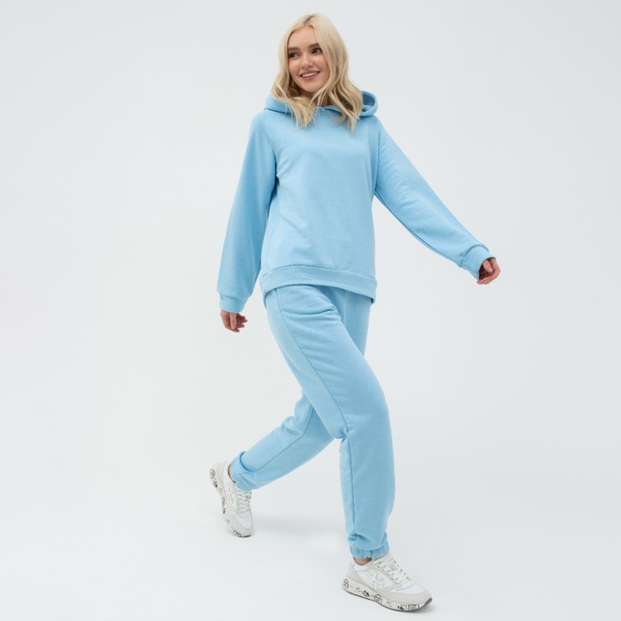 Костюм женский (толстовка и брюки) MIST, р. 52-54, голубой 52774